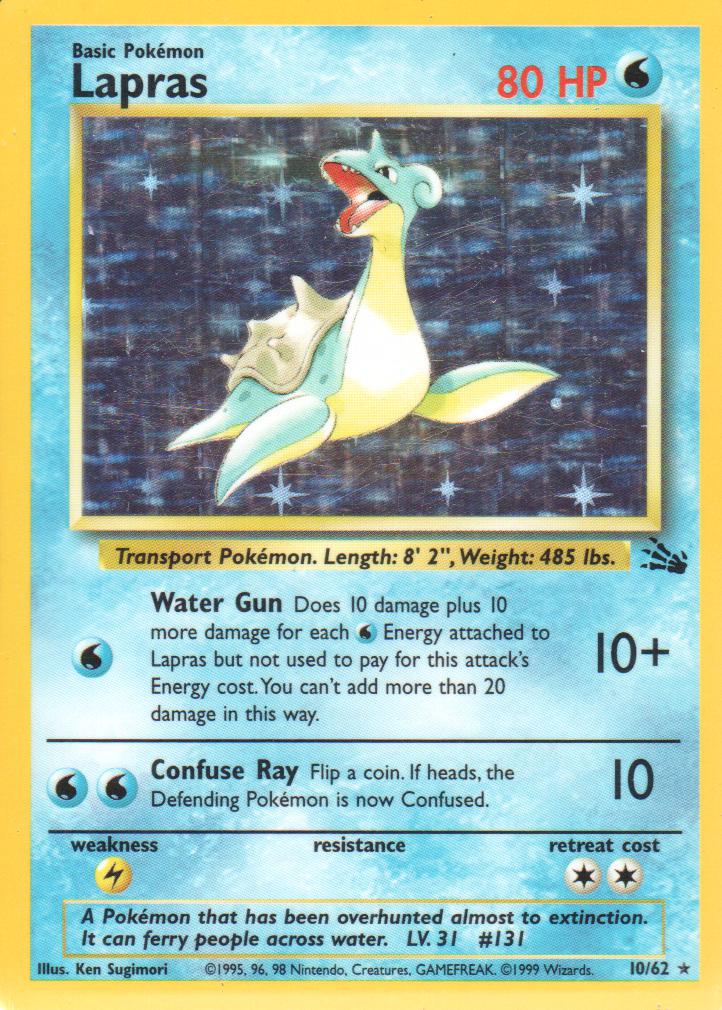 Lapras - 10/62 - Holo Rare - Unlimited Edition